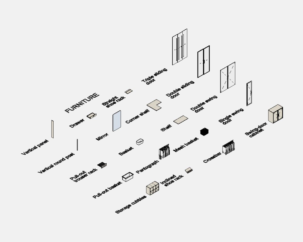 Wardrobe Revit Families — SET STRUCTURE