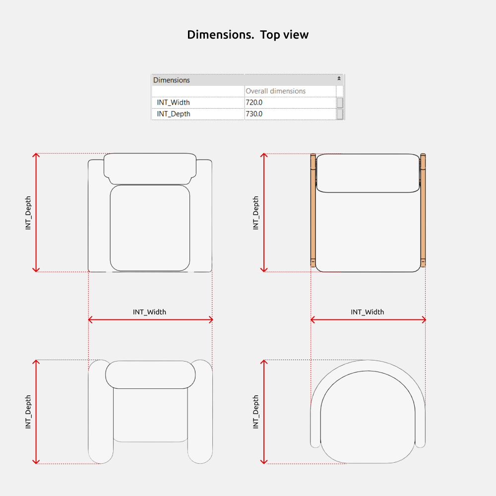 Armchairs Revit Families — Armchairs