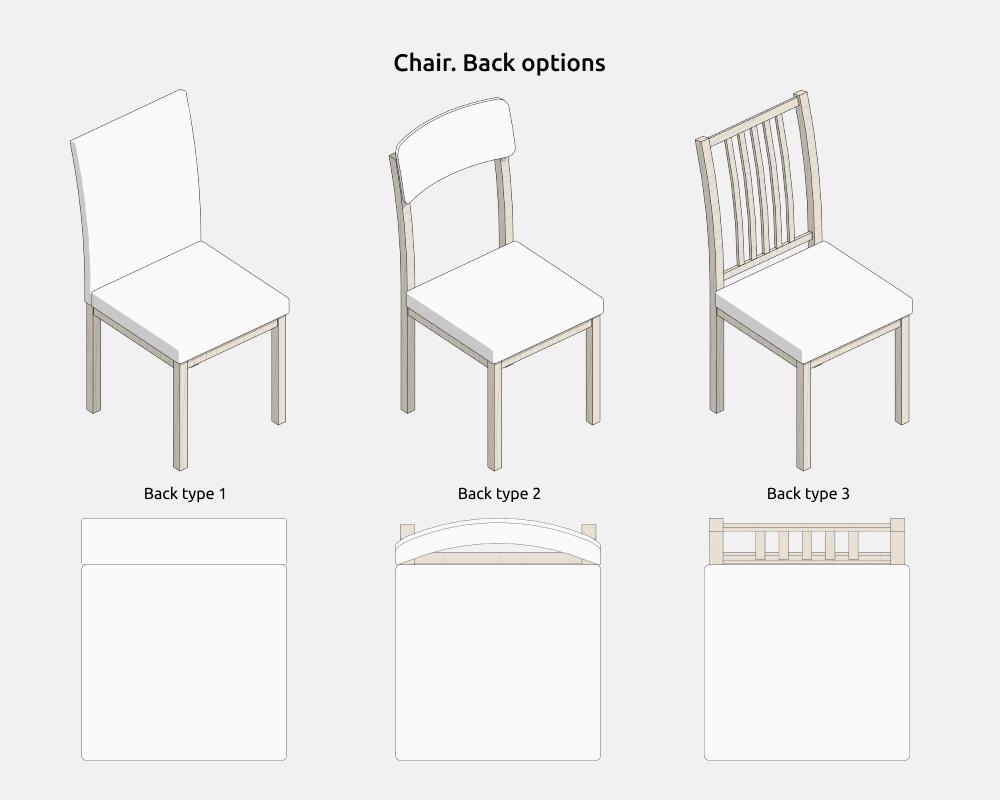 Chairs Revit Families — Back options