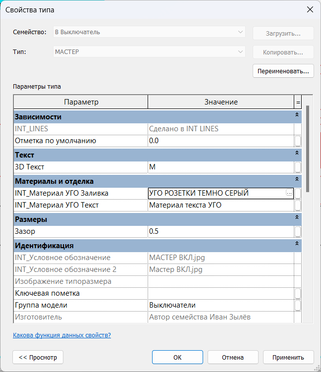 Selecting the nested family