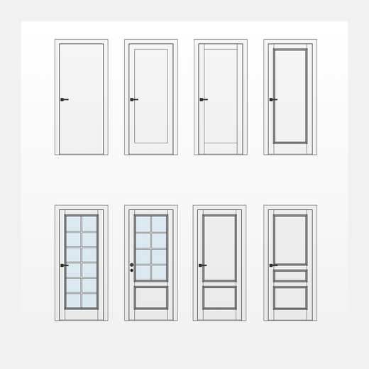 Doors Revit Families — set preview