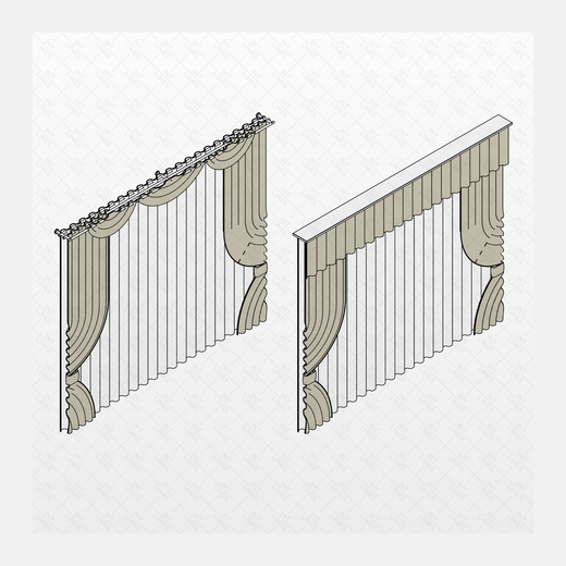 Curtains Revit Families — set preview
