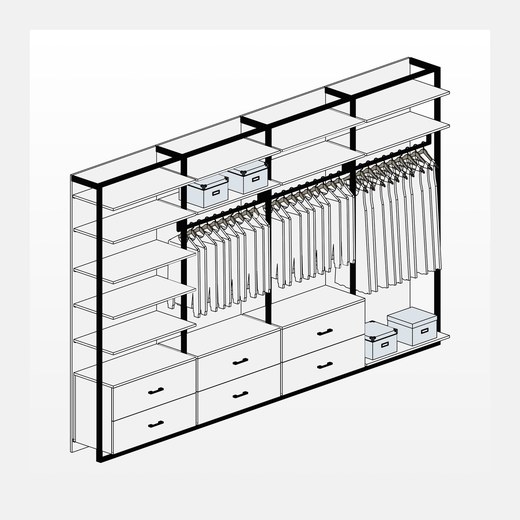 Wardrobe Revit Families — set preview