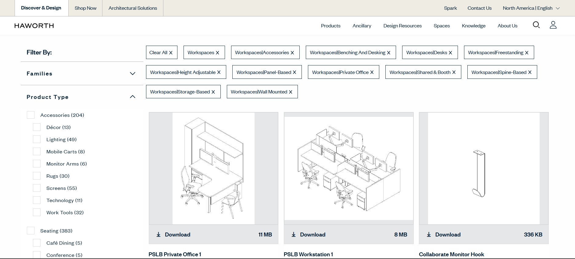 Haworth — descargas Revit oficiales para mobiliario de oficina y espacios de trabajo