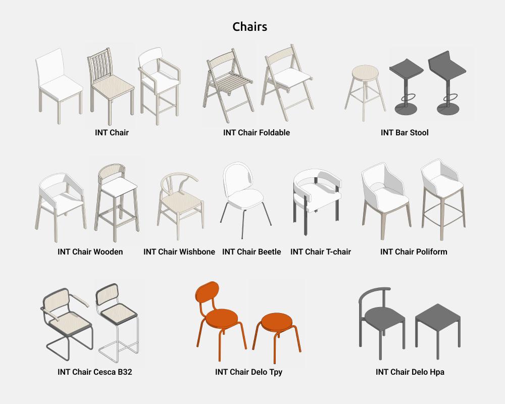 Chairs Revit Families — SET STRUCTURE