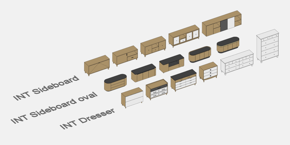 Sideboards Revit Families — SET STRUCTURE