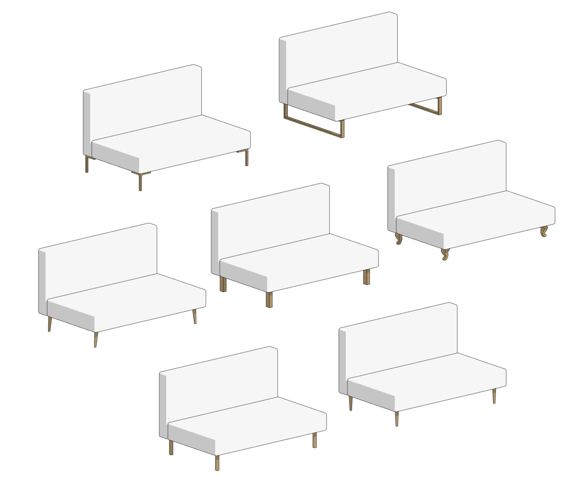 Sofas Revit Families — Options