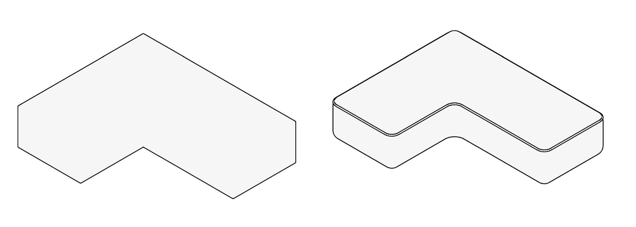 Modular Sofa Revit Families — Corner seat