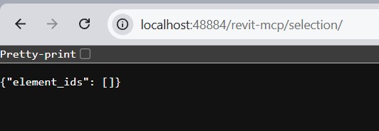 Respuesta de Revit en la dirección selection, la lista de elementos seleccionados