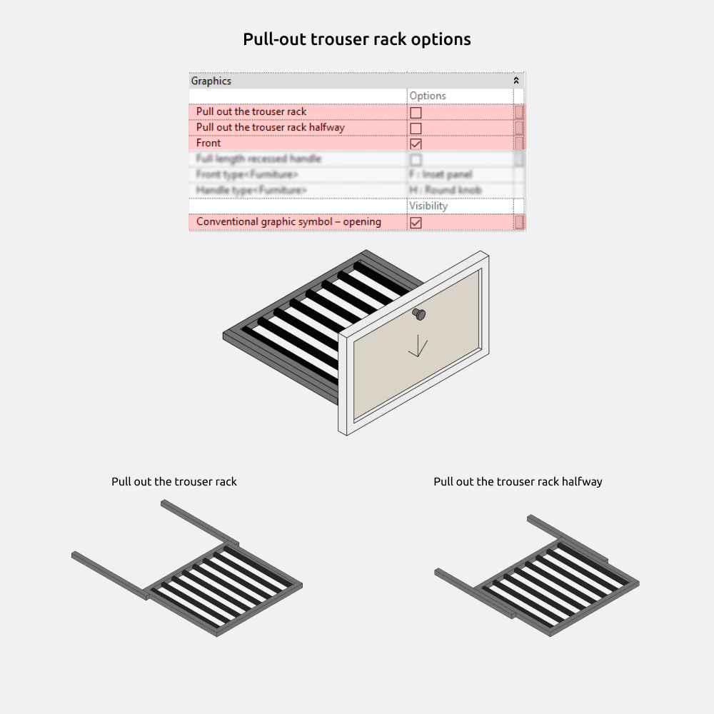 Wardrobe Revit Families — Options