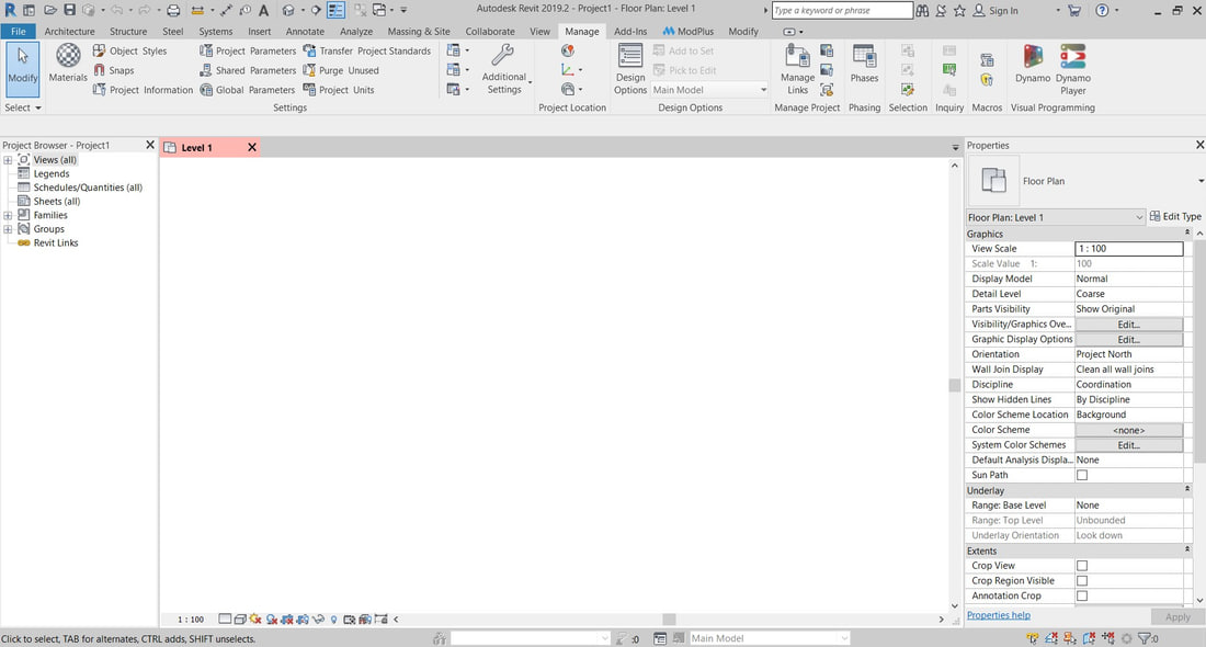 La cinta de Revit 2019 sin la pestaña pyRevit