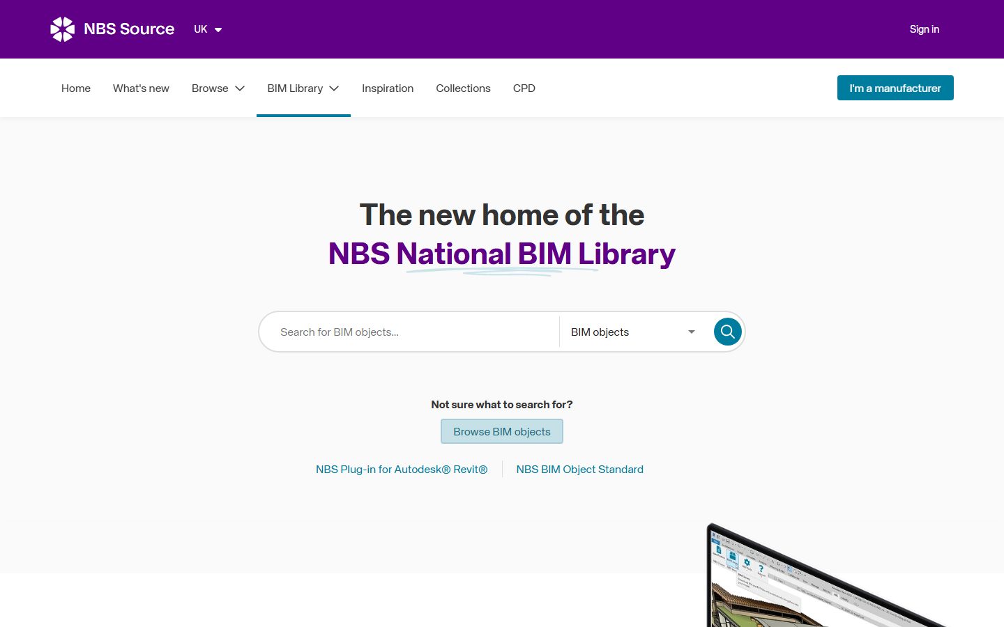 NBS Source — objetos Revit de la NBS National BIM Library