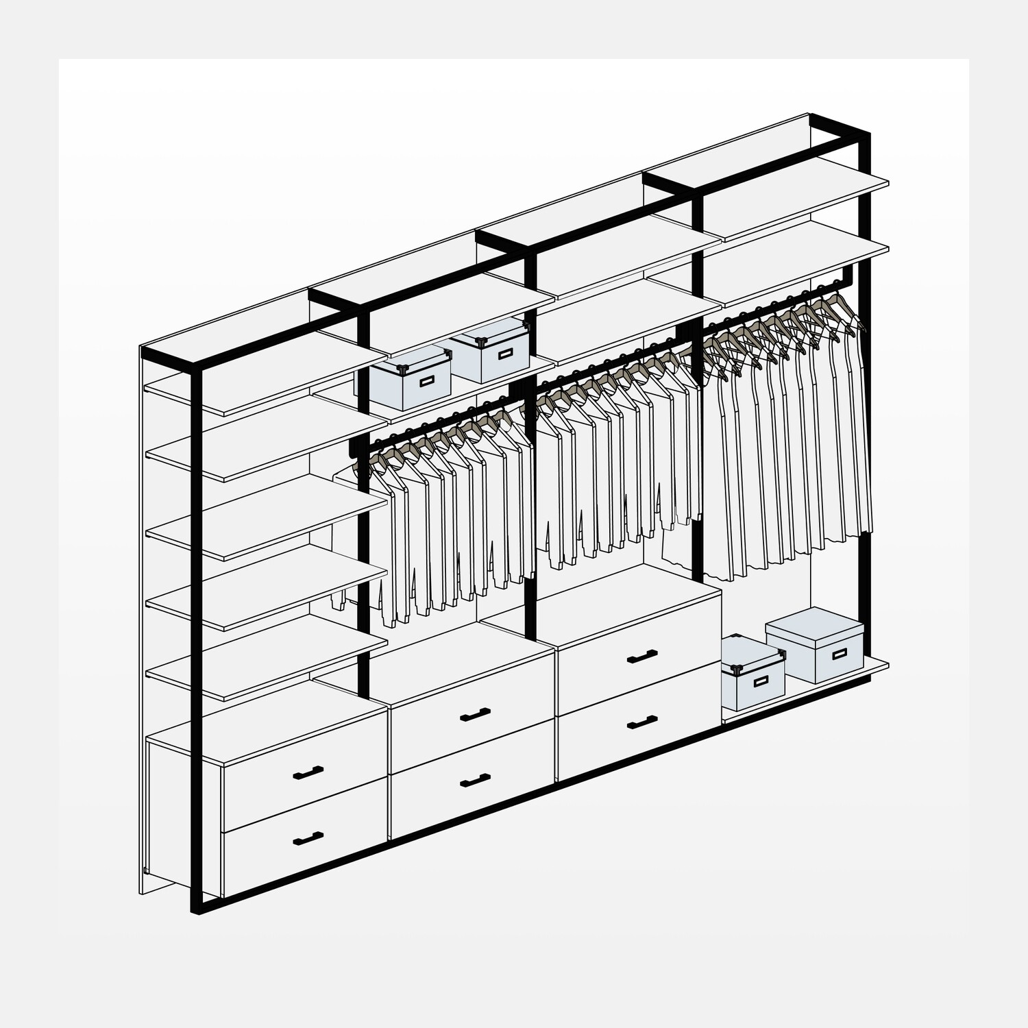 Wardrobe Revit Families — set preview