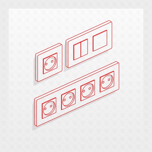 Vista previa del conjunto de enchufes para Revit