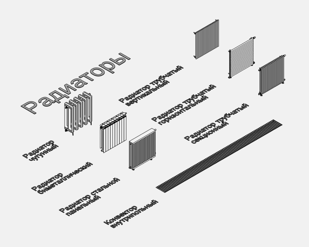 Радиаторы для Revit — СОСТАВ НАБОРА