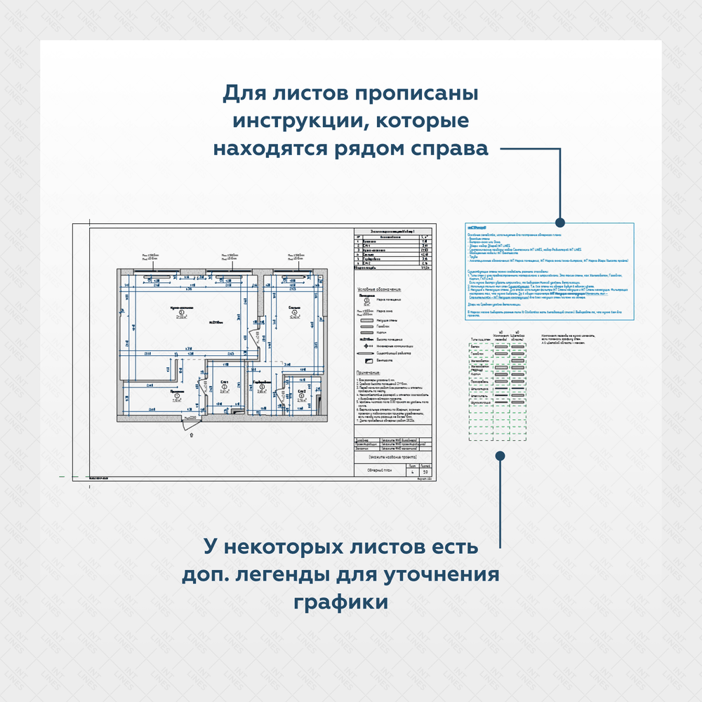 Интерьерный шаблон Revit от INT LINES — инструкции по работе на листах шаблона