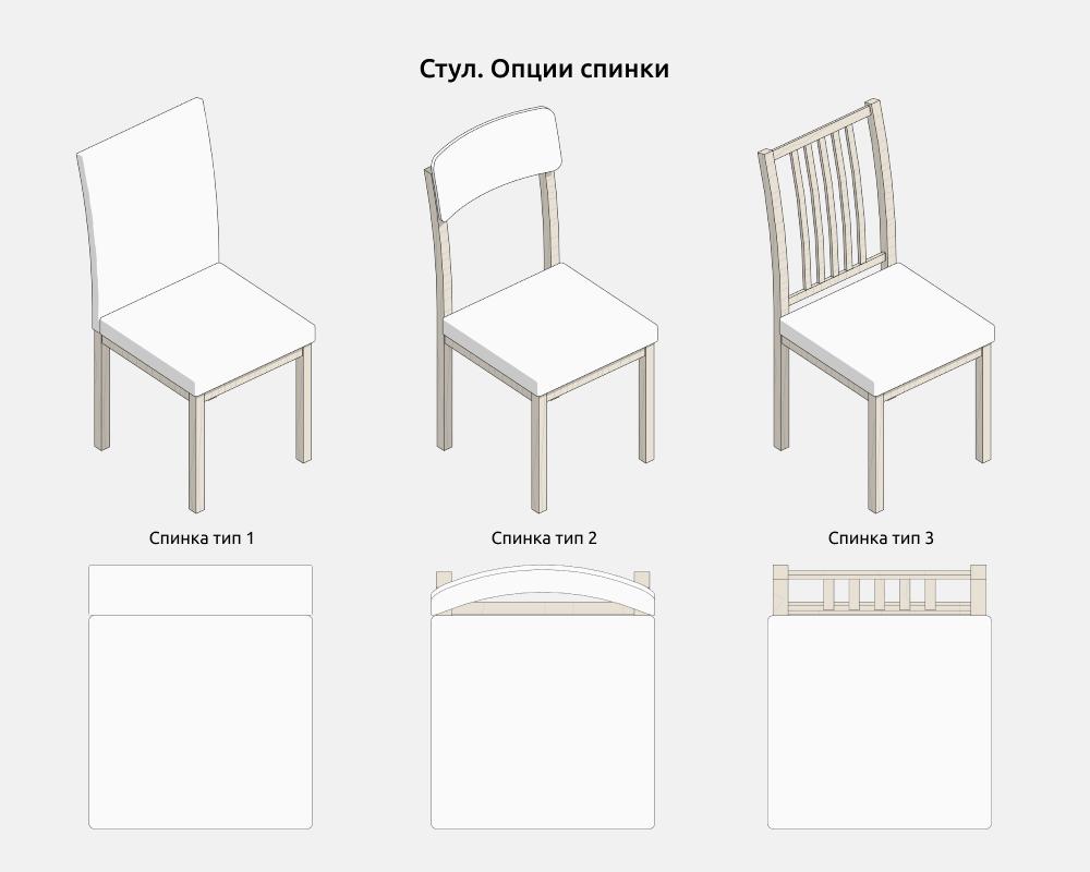 Стулья для Revit — Опции спинки