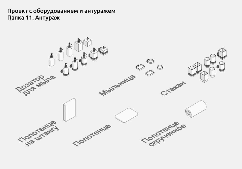 Сантехника для Revit — СОСТАВ НАБОРА