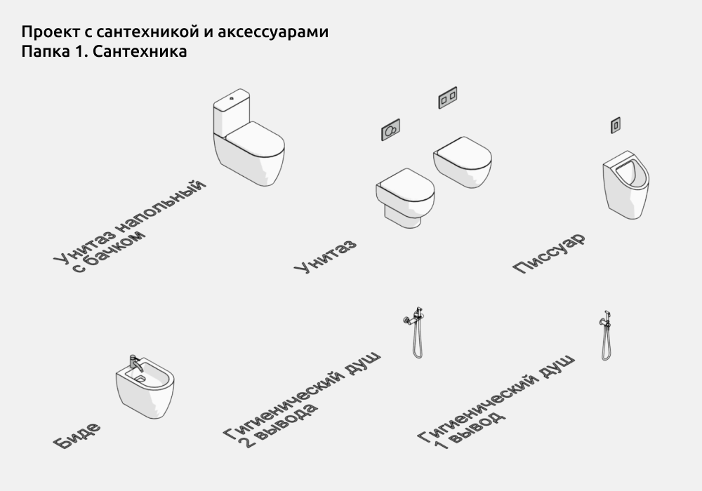 Сантехника для Revit — СОСТАВ НАБОРА