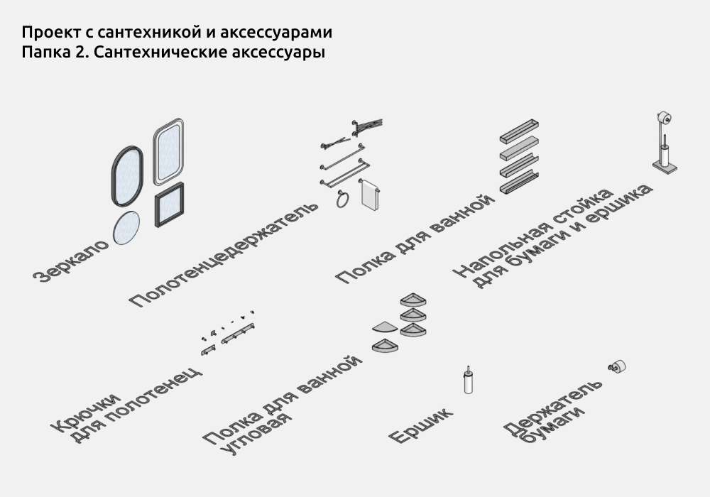 Сантехника для Revit — СОСТАВ НАБОРА
