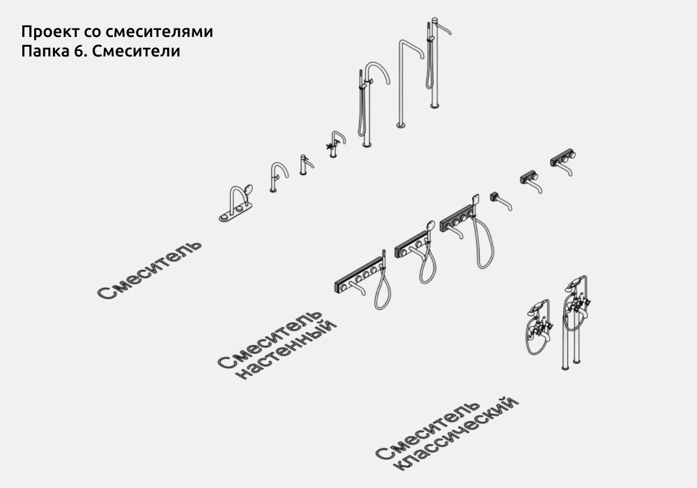 Сантехника для Revit — СОСТАВ НАБОРА