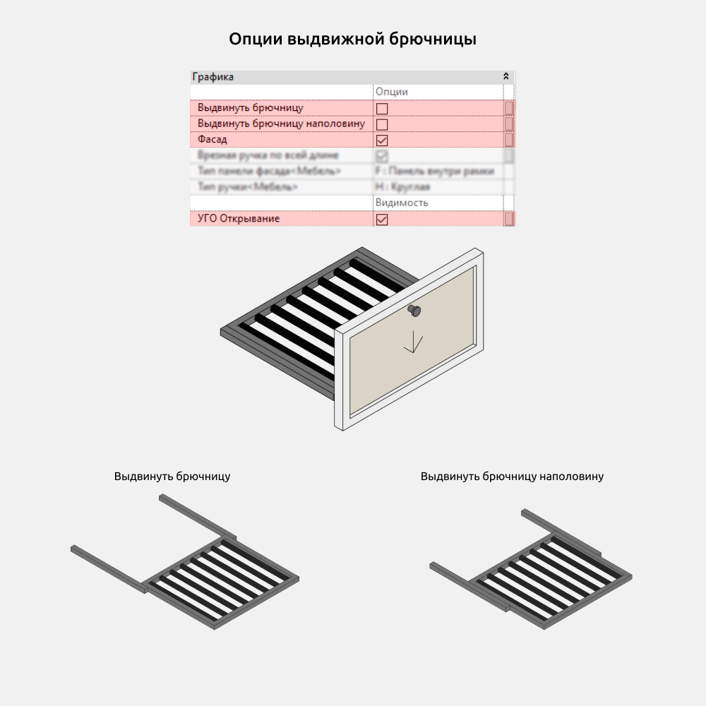 Гардероб для Revit — Опции