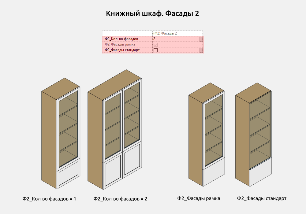 Шкафы для Revit — Фасады 2