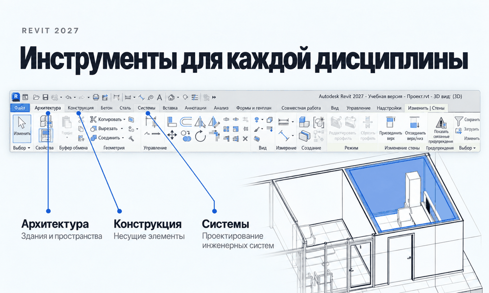 Инструменты Revit для архитекторов, конструкторов и инженеров