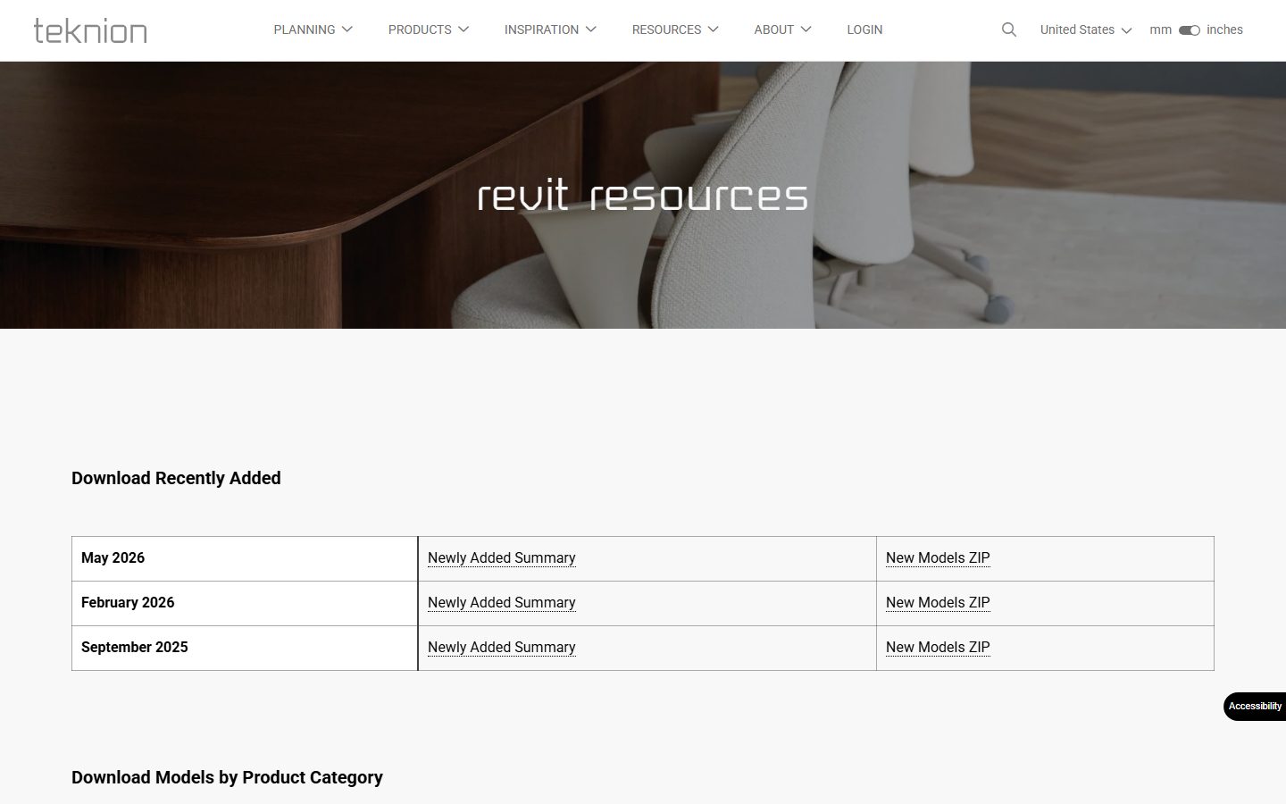 Teknion — Revit-ресурсы для офисной мебели